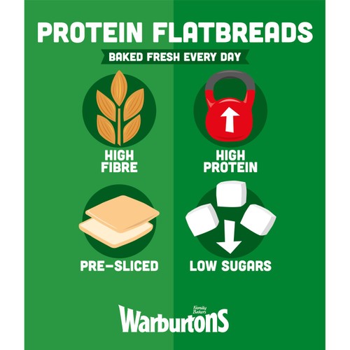 Warburtons 4 Protein Sliced Flatbreads