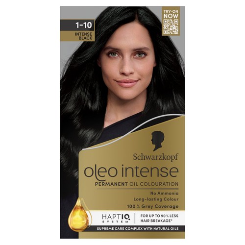 Schwarzkopf Oleo Intense Permanent Hair Colour, Intense Black 1-10
