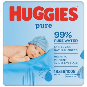Huggies Pure 99% Water Baby Wipes, Jumbo+ Pack