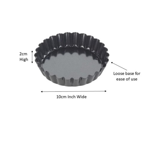 Tala 4 Non-stick Tart Tins, 10cm dia 