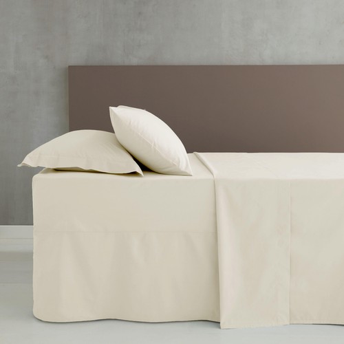 Catherine Lansfield Plain Dye Polycotton Oxford Pillowcase Pair, Cream