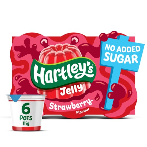 Hartley's No Added Sugar Strawberry Jelly Pot Multipack