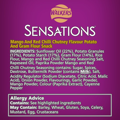 Sensations Mango & Chilli Chutney Sharing Bag Poppadoms