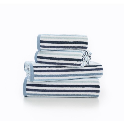 Deyongs Bliss Linear Stripe Hand Towel Blue