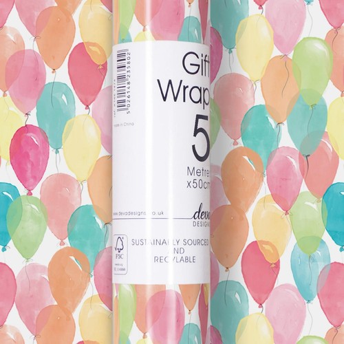 Balloons Gift Wrap Roll
