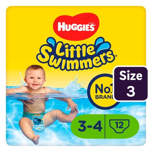 Huggies Little Swimmers Swim Nappies, Size 3-4 (7-15kg)