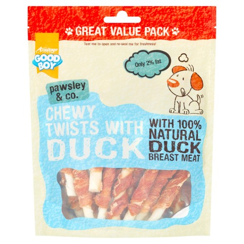 Good Boy Chewy Twists with Duck Dog Treats