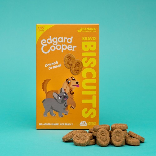Edgard & Cooper Dog Treats Biscuits Plant Based Banana & Peanut Butter