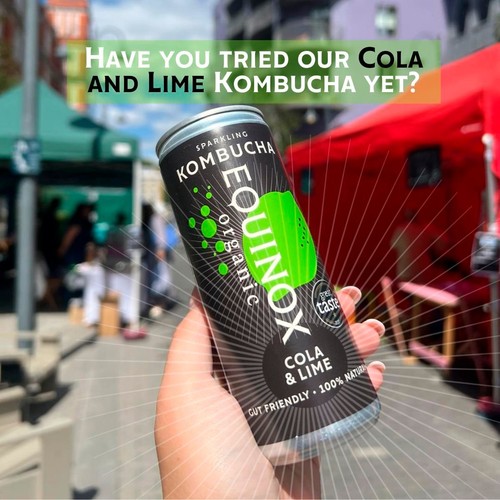Equinox Organic Cola and Lime Kombucha