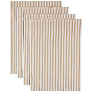Set of 4 Cotton Rich Basket Weave Tea Towels