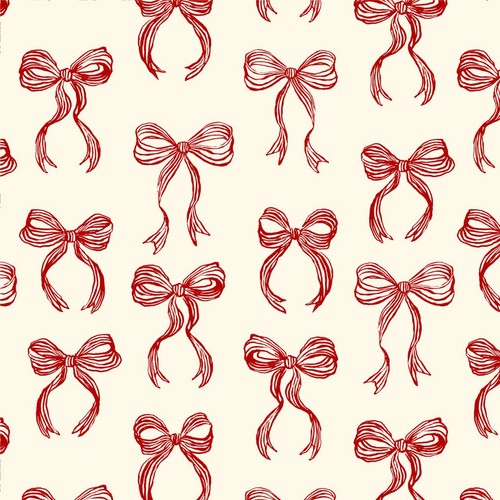 Burgundy Bows Tissue Paper 