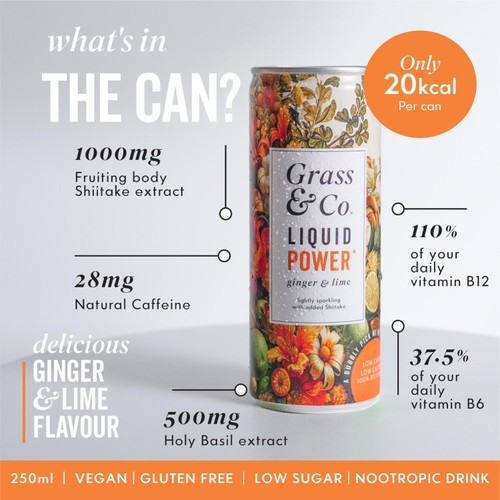 Grass & Co. Liquid POWER Shiitake Nootropic Drink