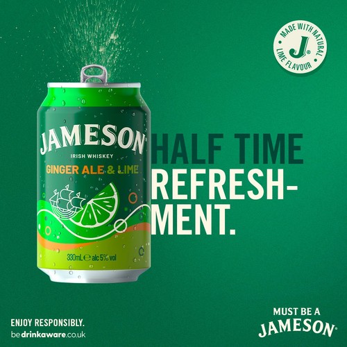 Jameson, Ginger Ale and Lime Pre-Mixed Whiskey Can