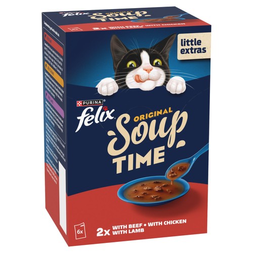 Felix Soup Farm Selection Chicken, Beef & Lamb Wet Cat Food