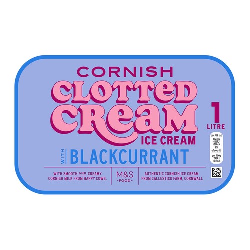 M&S Blackcurrant Cornish Clotted Cream Ice Cream