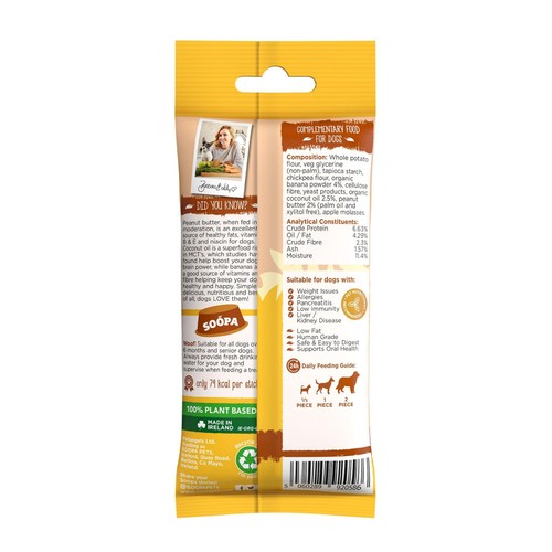 Soopa Banana & Peanut Butter Dental Stick Dog Treat