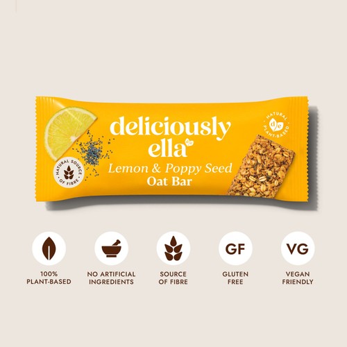 Deliciously Ella Lemon & Poppy Seed Oat Bar Multipack