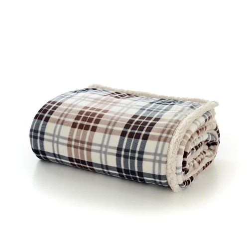 Deyongs Baldwin Check Sherpa Throw 
