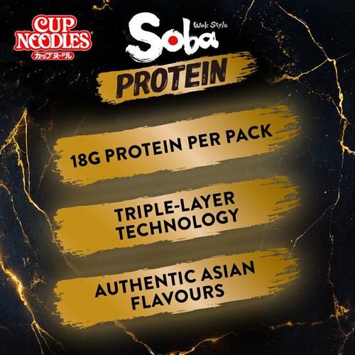 Nissin Soba Protein Chilli Instant Wok Style Noodles Po