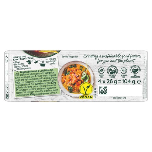 Knorr 4 Organic Vegetable Stock Pot