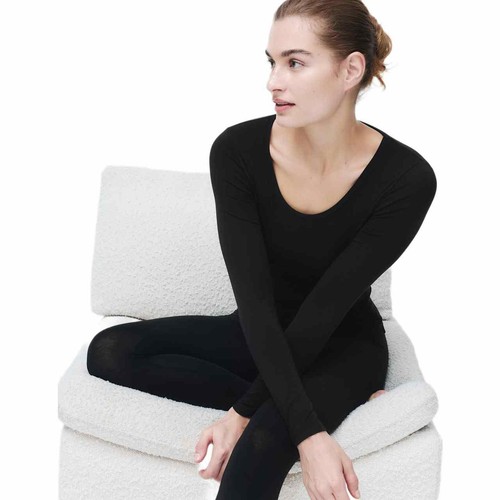 M&S Heatgen Long Sleeve Top L Black