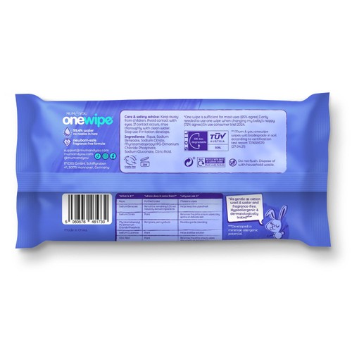 Mum & You OneWipe XL Wet wipe 4 Pack
