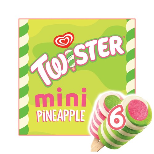 Twister Mini Pineapple Ice Cream Lollies 6x50ml