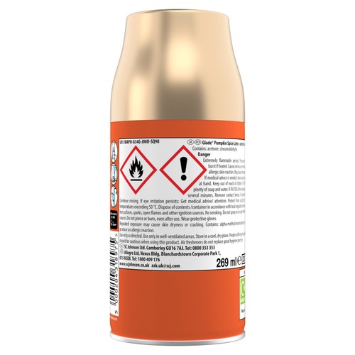 Glade Automatic Air Freshener Spray Refill Pumpkin Spice Latte