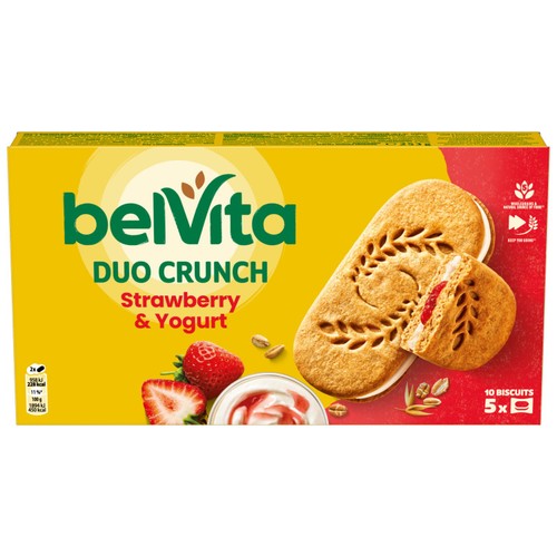Belvita Strawberry Yogurt Duo Crunch Breakfast Biscuits