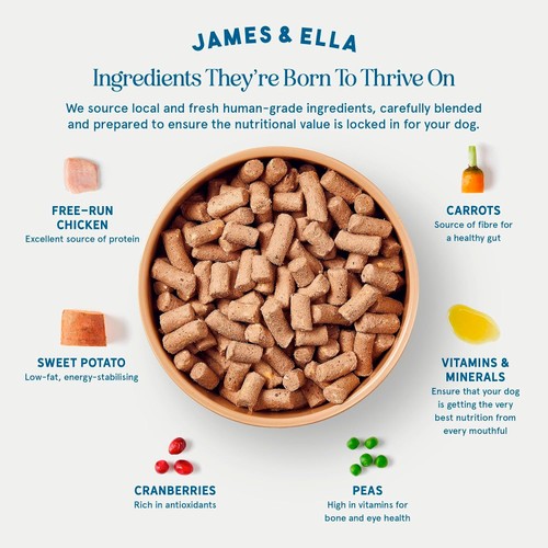 James & Ella Freeze Dried Raw Chicken Complete Dog Food Pouch