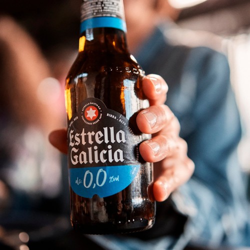 Estrella Galicia 0.0% Spanish Lager 12 x 330ml beer bottles