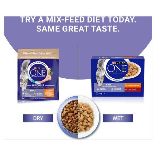 Purina One Mini Fillets Chicken & Beef Wet Cat Food