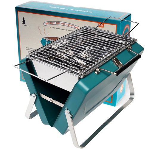 Rex London Portable Suitcase BBQ Petrol Blue