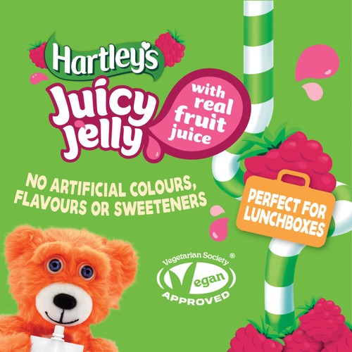 Hartley's Raspberry Flavour Juicy Jelly Pouches