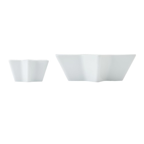Mikasa Chalk Porcelain Star Shaped Bowls