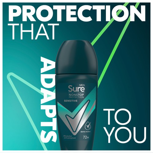Sure Men Antiperspirant Deodorant Roll On Nonstop Sensitive