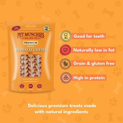 Pet Munchies Small Buffalo Dental Chew Dog Treats