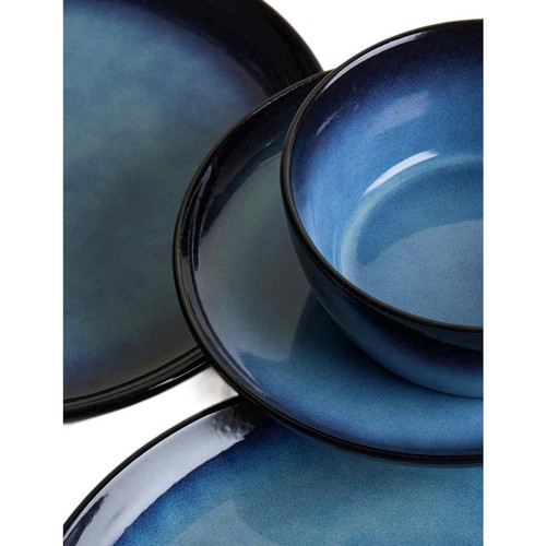 M&S Amberley Reactive Dinner Set, Navy