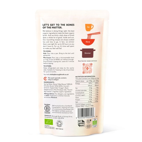Borough Broth Grass-Fed Organic Beef Bone Broth