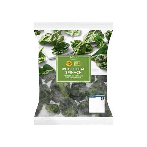 M&S Whole Leaf Spinach Frozen