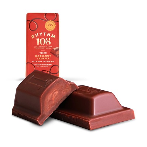 Rhythm 108 Swiss Vegan Hazelnut Truffle Bar with M'lk Chocolate
