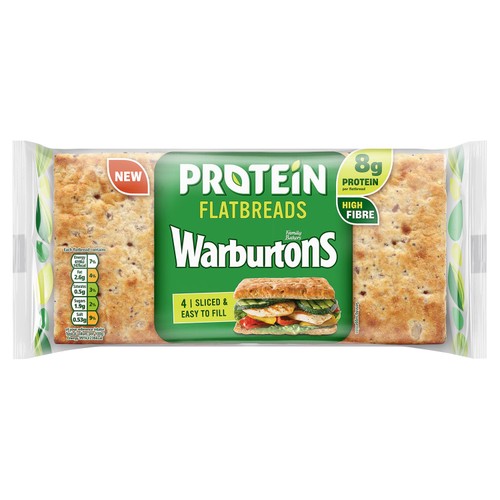 Warburtons 4 Protein Sliced Flatbreads