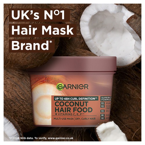 Garnier Ultimate Blends Hair Food Coconut Oil 3-in-1 Hair Mask Treatment 