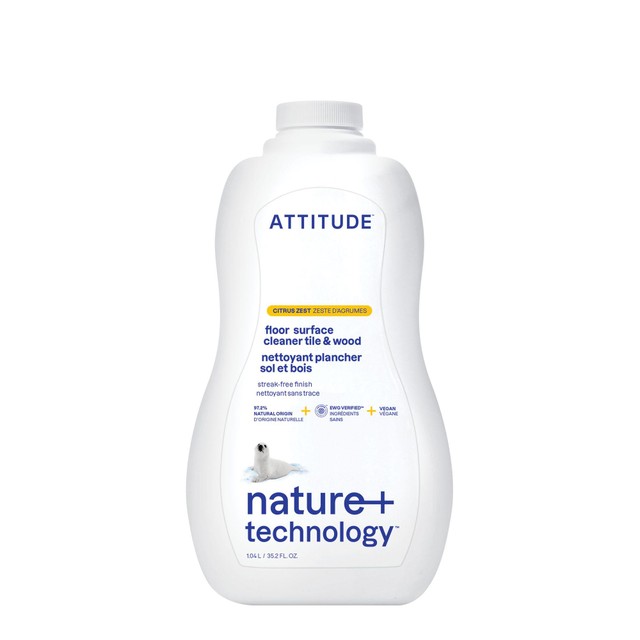Attitude Citrus Zest Floor Cleaner for Tiles and Wood 1.05L
