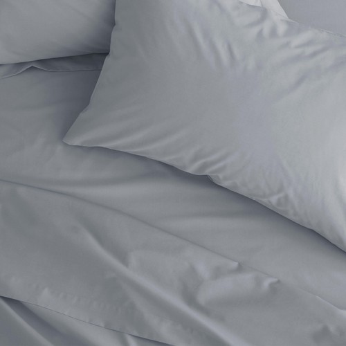Catherine Lansfield Easy Iron Percale Super King Fitted Sheet Grey