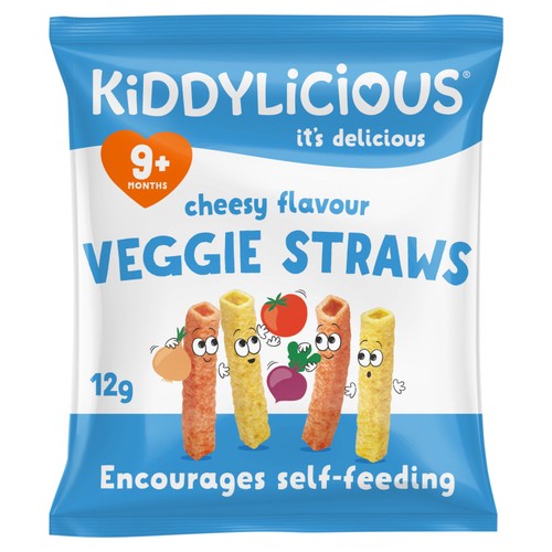 Kiddylicious Cheesy Flavoured Veggie Straws Baby Snacks