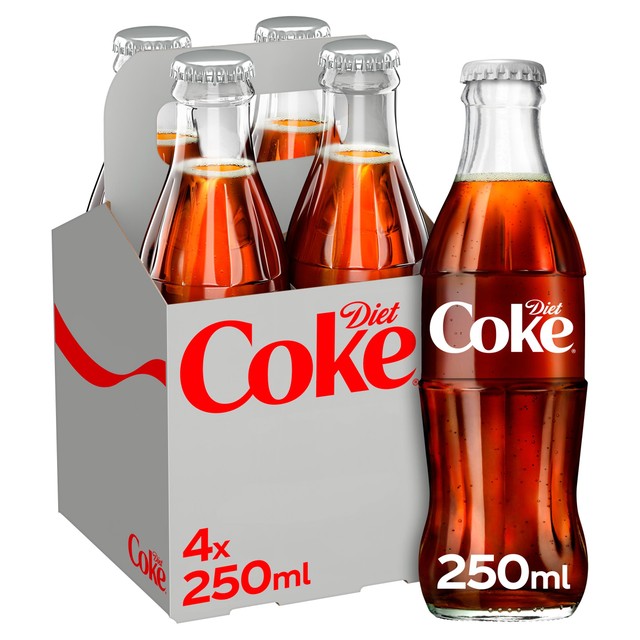 Coca-Cola Diet Coke Sugar-Free Cola 4 x 250ml