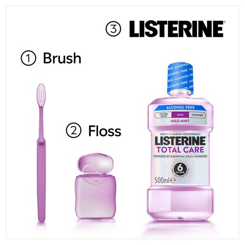 Listerine Total Care Mild Mint Alcohol Free Mouthwash