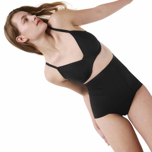 M&S Womens, Light Control Sheer Waist Cincher, 12, Black