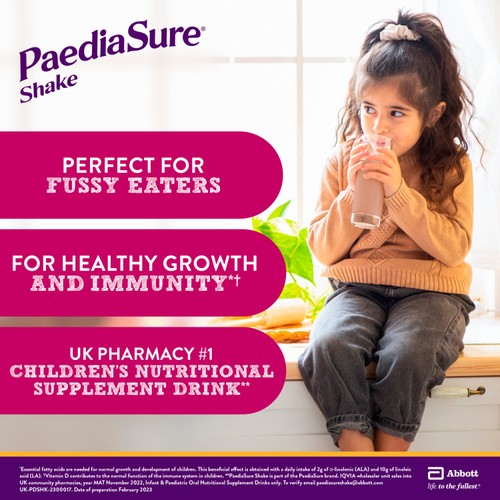 PaediaSure Shake, Chocolate Nutritional Supplement Powder, 1-10 Yrs